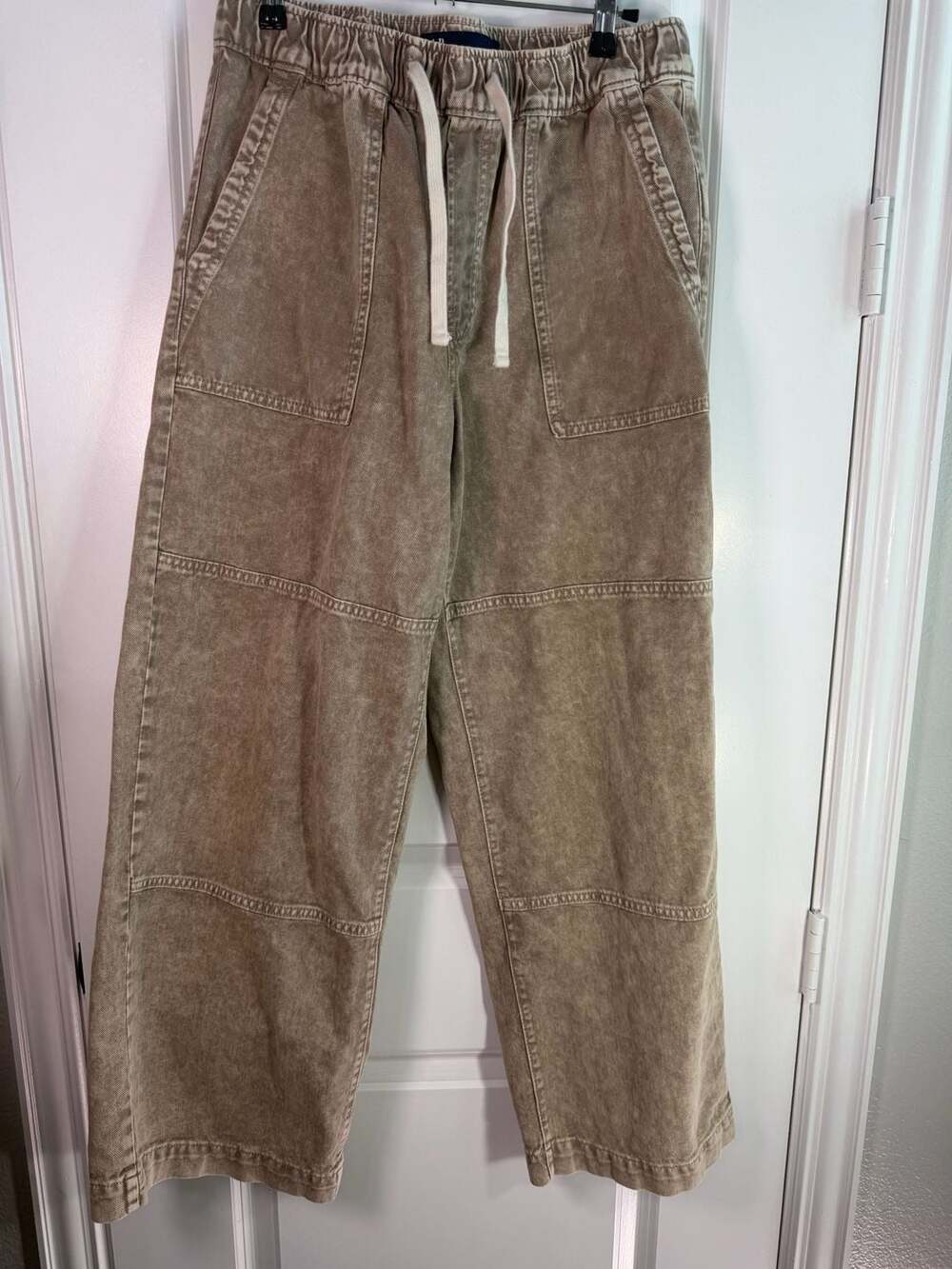 Gap High Rise Pull-On Wide-Leg Utility Jeans M
